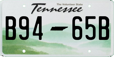 TN license plate B9465B