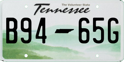 TN license plate B9465G