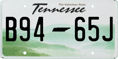 TN license plate B9465J