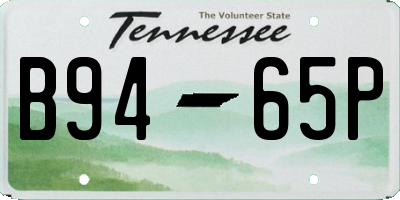 TN license plate B9465P