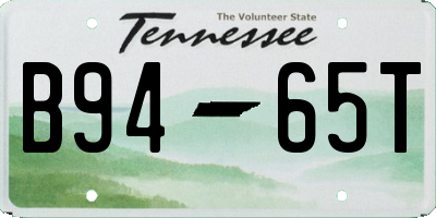 TN license plate B9465T