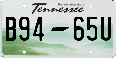 TN license plate B9465U