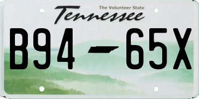 TN license plate B9465X