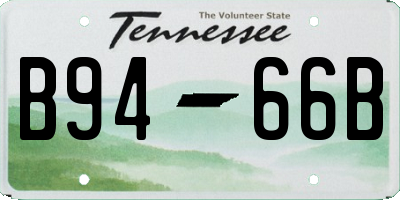 TN license plate B9466B