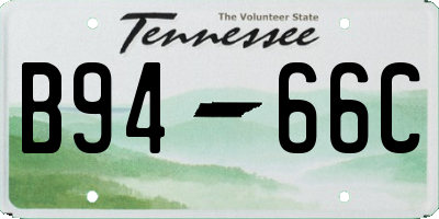 TN license plate B9466C