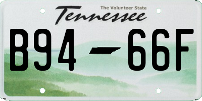 TN license plate B9466F