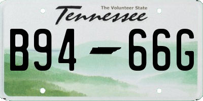 TN license plate B9466G