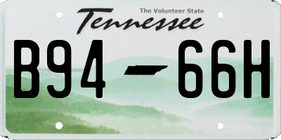 TN license plate B9466H
