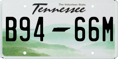 TN license plate B9466M