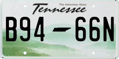 TN license plate B9466N