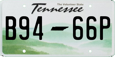 TN license plate B9466P