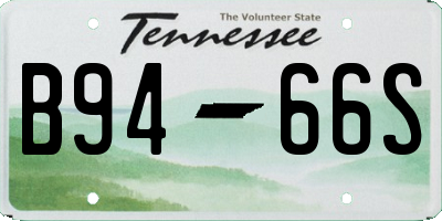 TN license plate B9466S