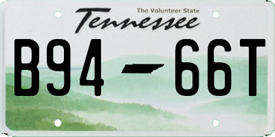TN license plate B9466T