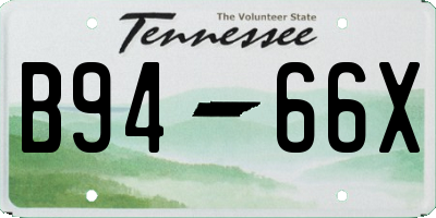 TN license plate B9466X