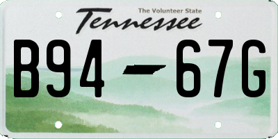 TN license plate B9467G