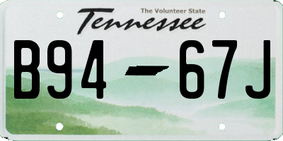 TN license plate B9467J