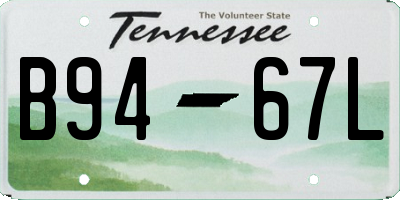TN license plate B9467L