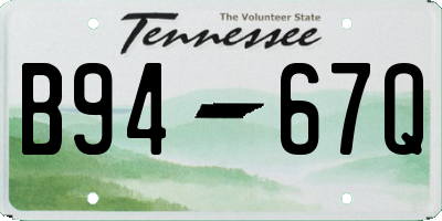 TN license plate B9467Q