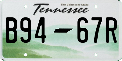 TN license plate B9467R