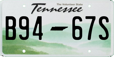 TN license plate B9467S