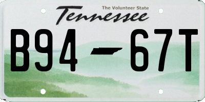 TN license plate B9467T