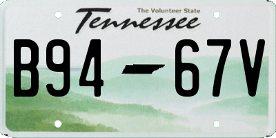 TN license plate B9467V