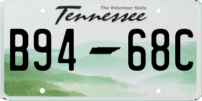 TN license plate B9468C