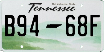 TN license plate B9468F