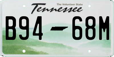 TN license plate B9468M