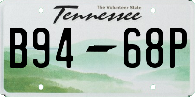 TN license plate B9468P