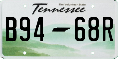 TN license plate B9468R
