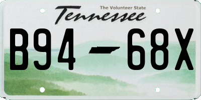 TN license plate B9468X