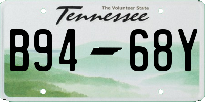 TN license plate B9468Y