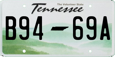 TN license plate B9469A