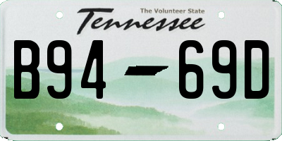 TN license plate B9469D