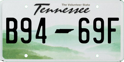 TN license plate B9469F