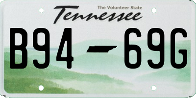 TN license plate B9469G