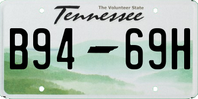 TN license plate B9469H