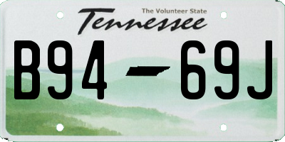 TN license plate B9469J