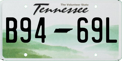 TN license plate B9469L