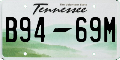 TN license plate B9469M