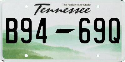 TN license plate B9469Q