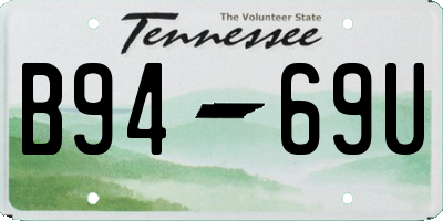TN license plate B9469U