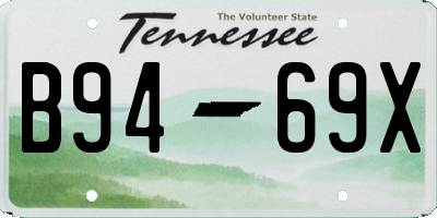 TN license plate B9469X