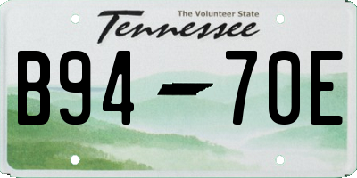 TN license plate B9470E