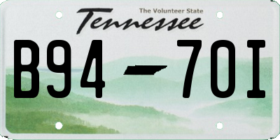 TN license plate B9470I