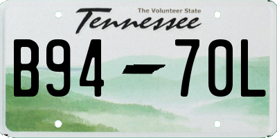 TN license plate B9470L