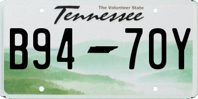 TN license plate B9470Y