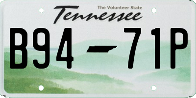 TN license plate B9471P
