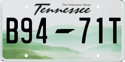 TN license plate B9471T